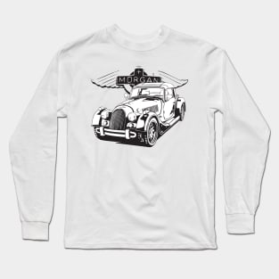 Morgan Utomotive Car Tribute  - Car Lover Design - Retro Vintage Long Sleeve T-Shirt